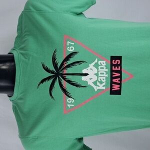 2021 Kappa Waves spellout logo season 2 mint green casual Men's med t-shirt
